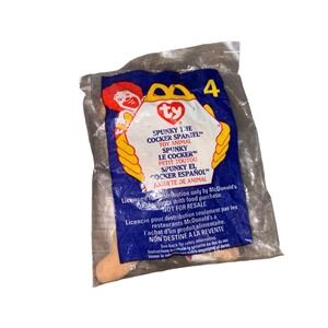 1999 Spunky The Cocker Spaniel #4 McDonald's Ty Teenie Beanie Baby New Unopened